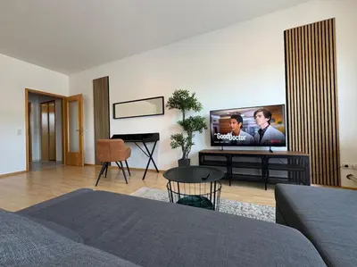 TV/Unterhaltungsangebot in der Unterkunft Bavaria Home - Zentral, Küche, Netflix