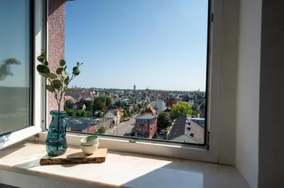Ein allgemeiner Blick auf Augsburg oder ein Stadtblick von der Ferienwohnung aus
