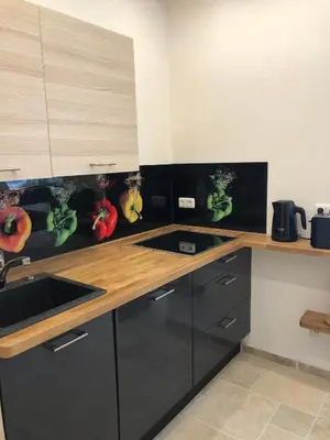 Küche/Küchenzeile in der Unterkunft Ferienwohnung Welschenkramer