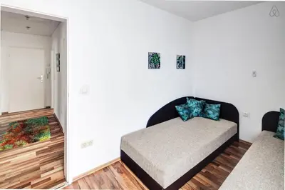 Ein Sitzbereich in der Unterkunft Ferienwohnung in Augsburg