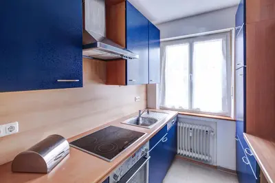 Küche/Küchenzeile in der Unterkunft Ferienwohnung in Augsburg