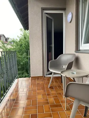 Ein Balkon oder eine Terrasse in der Unterkunft FeWo Anne