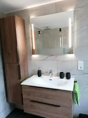 Ein Badezimmer in der Unterkunft Ferienwohnung Dorfzauber