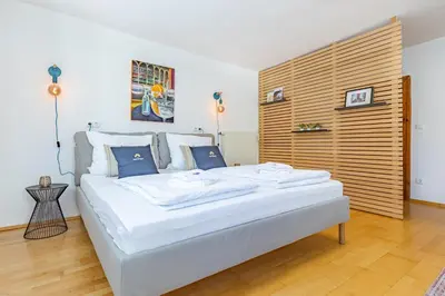 Ein Bett oder Betten in einem Zimmer der Unterkunft SMS-Homes I Auszeit in der Altstadt