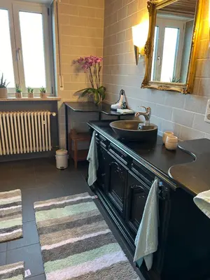 Küche/Küchenzeile in der Unterkunft Stilvolle, große Ferienwohnung in der Hallertau, Nähe Pfaffenhofen & Scheyern