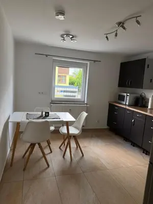 Küche/Küchenzeile in der Unterkunft Stilvolle Wohnung im Erdgeschoss