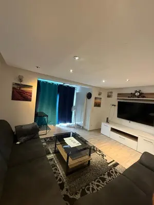 Ein Sitzbereich in der Unterkunft Stilvolle Wohnung im Erdgeschoss