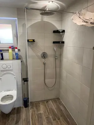 Ein Badezimmer in der Unterkunft Stilvolle Wohnung im Erdgeschoss
