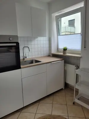 Küche/Küchenzeile in der Unterkunft Ferienwohnung am Stadtpark