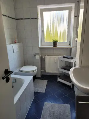 Ein Badezimmer in der Unterkunft Ferienwohnung am Stadtpark