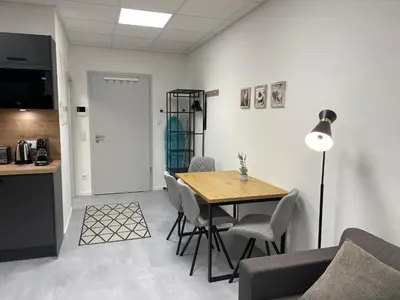 Küche/Küchenzeile in der Unterkunft SweetHome - Studio Apartment Ergolding