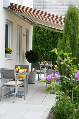 Ein Garten an der Unterkunft Pension Sperlhof