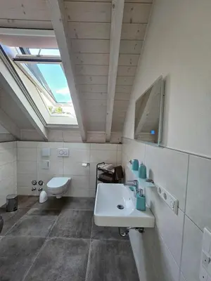 Ein Badezimmer in der Unterkunft Moderne,ruhige Ferienwohnung in Eicherloh