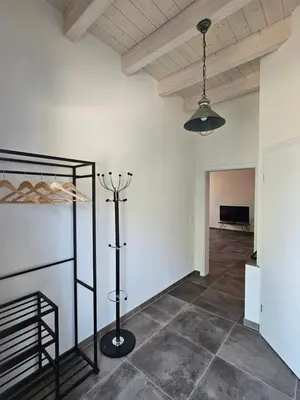 Ein Bett oder Betten in einem Zimmer der Unterkunft Moderne,ruhige Ferienwohnung in Eicherloh