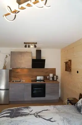 Küche/Küchenzeile in der Unterkunft Wohnung Heuberg im Inntal mit Hot Tube - zentral & ruhig