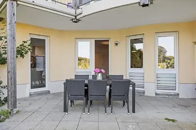 Ein Balkon oder eine Terrasse in der Unterkunft 3 Zimmer EG Wohnung direkt am Kurpark