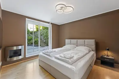 Ein Bett oder Betten in einem Zimmer der Unterkunft 3 Zimmer EG Wohnung in Stephanskirchen