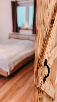 Ein Bett oder Betten in einem Zimmer der Unterkunft Idyllisches Apartment mit exklusivem Whirlpool