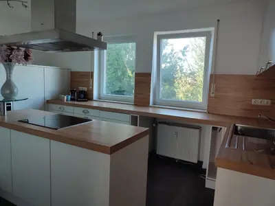 Küche/Küchenzeile in der Unterkunft Ferienwohnung Weitblick