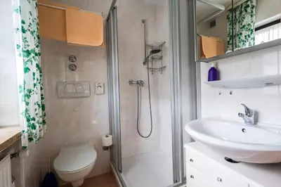 Ein Badezimmer in der Unterkunft Ferienhaus Rosengarten