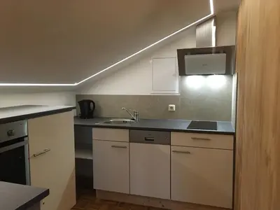 Küche/Küchenzeile in der Unterkunft Ferienwohnung im bayerischen Inntal