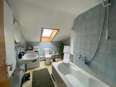 Ein Badezimmer in der Unterkunft Ferienwohnung im bayerischen Inntal