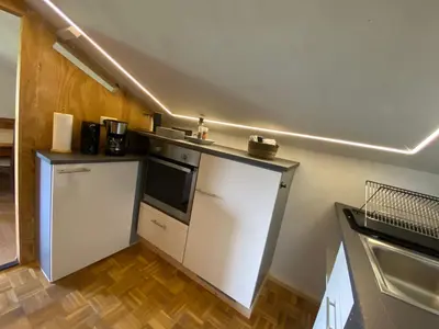 Küche/Küchenzeile in der Unterkunft Ferienwohnung im bayerischen Inntal