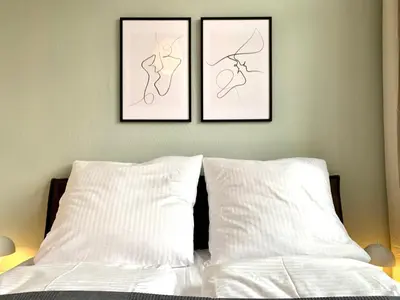 Ein Bett oder Betten in einem Zimmer der Unterkunft Cozy one bedroom apartment in Augsburg
