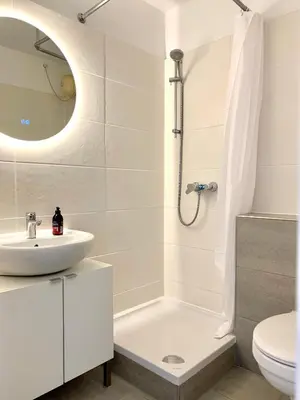 Ein Badezimmer in der Unterkunft Cozy one bedroom apartment in Augsburg