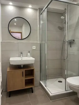 Ein Badezimmer in der Unterkunft Cozy apartment for 2 near Mering train station