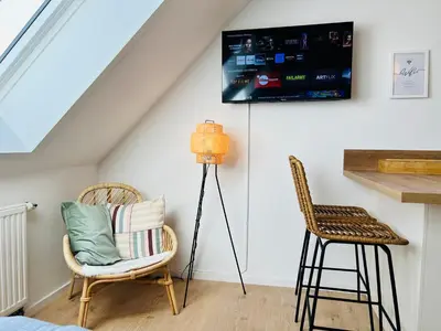 TV/Unterhaltungsangebot in der Unterkunft Cozy apartment for 2 near Mering train station