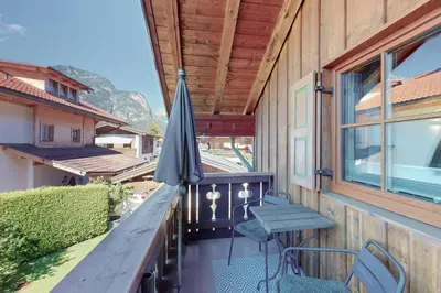 Ein Balkon oder eine Terrasse in der Unterkunft Hoamat 7