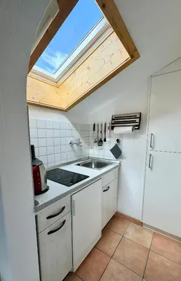 Küche/Küchenzeile in der Unterkunft Ferienwohnung Grasegger