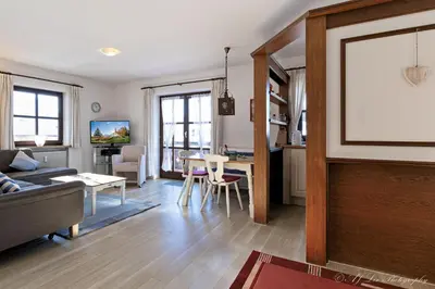 Ein Sitzbereich in der Unterkunft Ferienwohnung Kathi