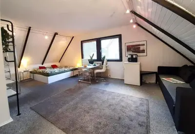 Küche/Küchenzeile in der Unterkunft Modern eingerichtetes Zimmer