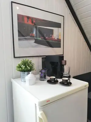 Küche/Küchenzeile in der Unterkunft Modern eingerichtetes Zimmer