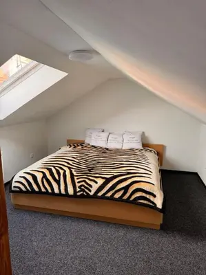Ein Bett oder Betten in einem Zimmer der Unterkunft Gemütliche Auszeit in Rennertshofen