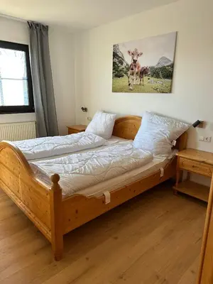 Ein Bett oder Betten in einem Zimmer der Unterkunft Panoramablick