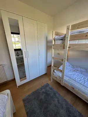 Ein Bett oder Betten in einem Zimmer der Unterkunft Panoramablick