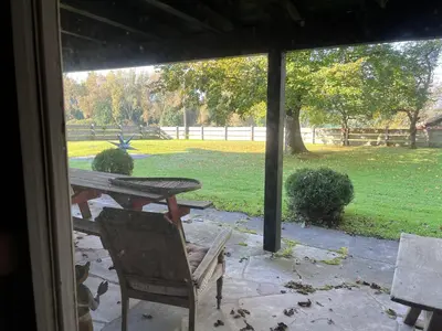 Ein Garten an der Unterkunft Bauernhof