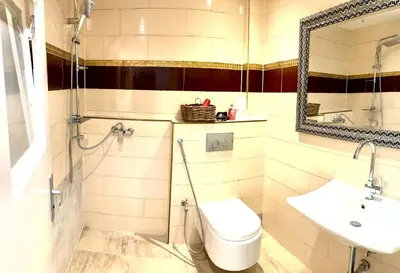 Ein Badezimmer in der Unterkunft Schiller-14