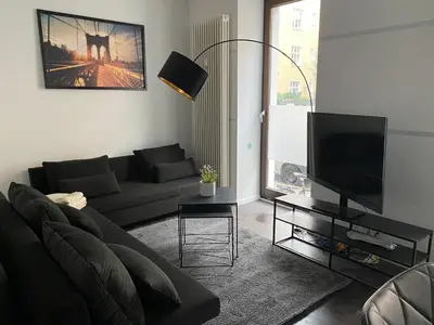 Ein Sitzbereich in der Unterkunft SYMBIOSE-Ferienwohnung