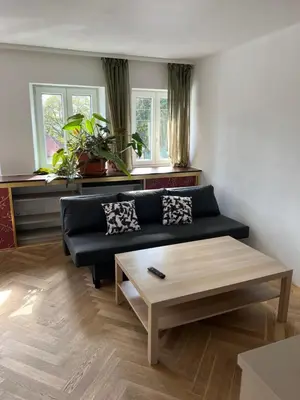 Ein Sitzbereich in der Unterkunft Lifestyle Wohnung mit Terrasse und Garten