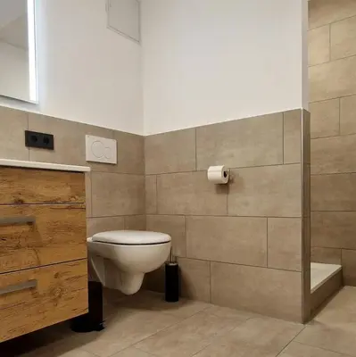 Ein Badezimmer in der Unterkunft Ferienwohnung Kretschmar