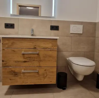 Ein Badezimmer in der Unterkunft Ferienwohnung Kretschmar