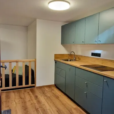 Küche/Küchenzeile in der Unterkunft Ferienwohnung Kretschmar