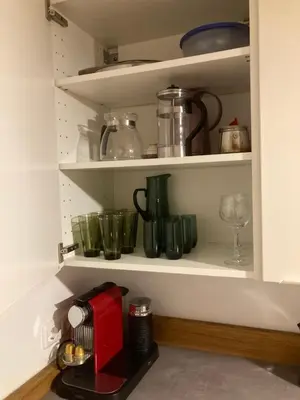 Küche/Küchenzeile in der Unterkunft Ferienwohnung im 5 Seenland