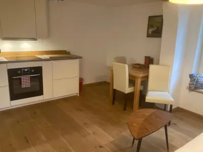 Küche/Küchenzeile in der Unterkunft Ferienwohnung im 5 Seenland