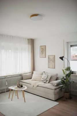 Ein Sitzbereich in der Unterkunft Ferienwohnung am Bichl - Stilvoll mit Terrasse, Carport und Gästekarte