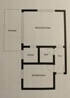 Grundriss der Unterkunft Ferienwohnung am Bichl - Stilvoll mit Terrasse, Carport und Gästekarte